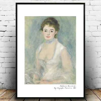 fr122 인테리어 액자 명화그림 피에르 오귀스트 르누아르 [Pierre Auguste Renoir] - 헨리에트 부인 madame henriot