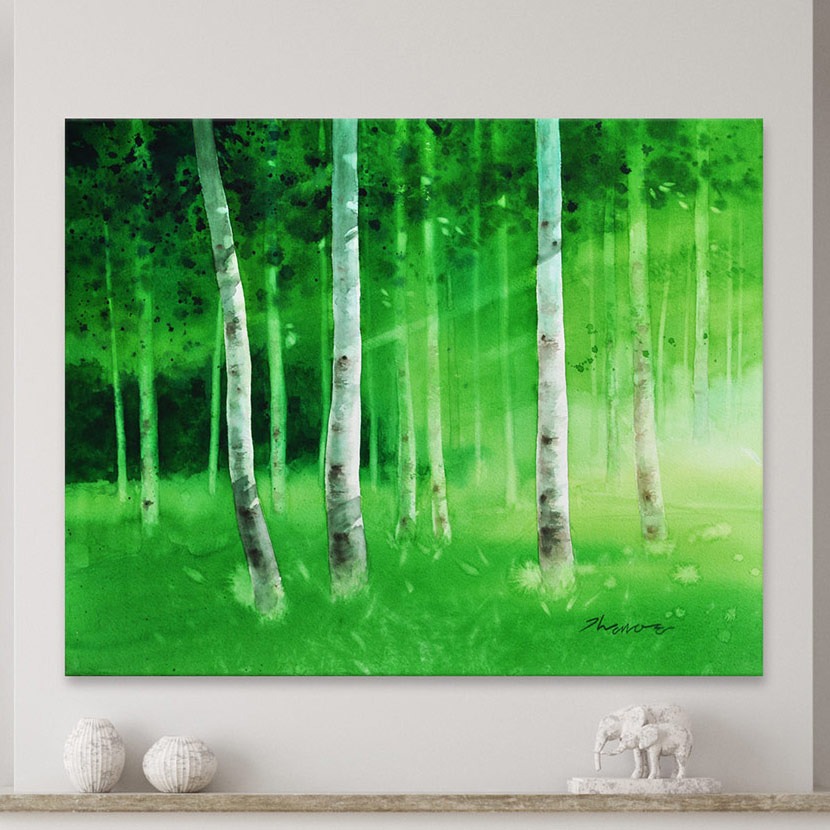 wp094 (김태영) 숲의노래 풍경화 수채화 캔버스그림