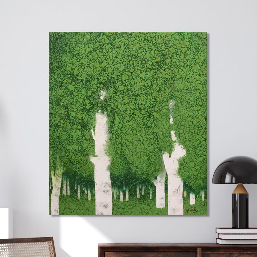 wp142 (박도원) 깊은 숲 나무 풍경그림 캔버스그림