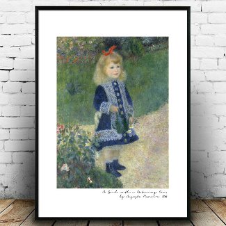 fr124 인테리어 액자 명화그림 피에르 오귀스트 르누아르 [Pierre Auguste Renoir] - 물뿌리개를 든 소녀A Little Girl witha Watering Can