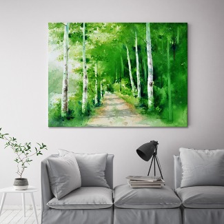 wp015 (테리영) 나무숲 수채화 캔버스그림