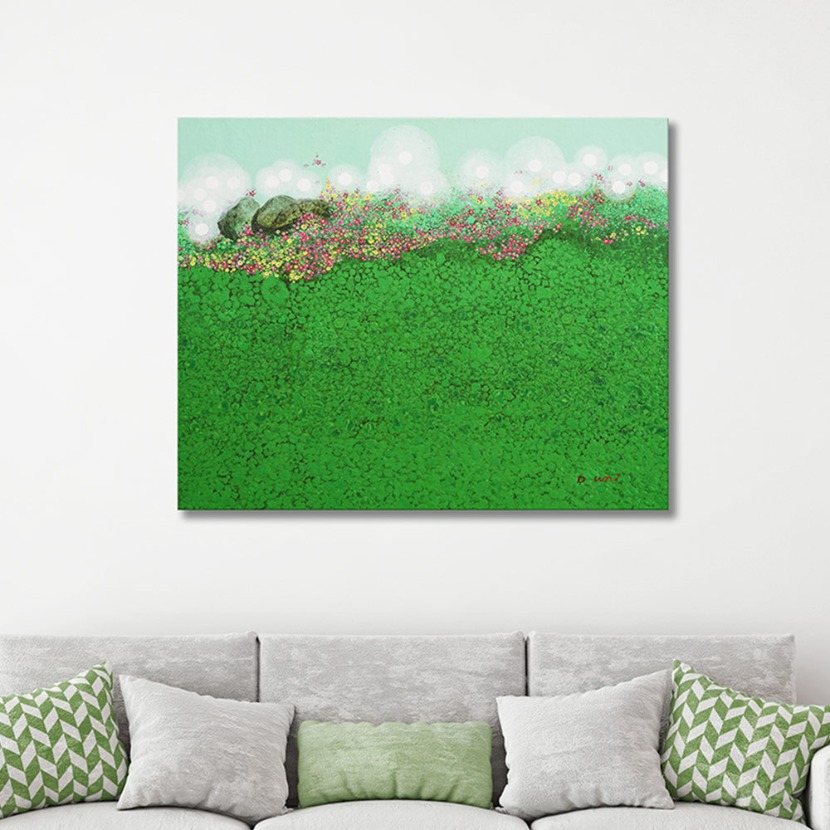 wp144 (박도원) 그리움의 자리 풍경화 들꽃그림 캔버스그림